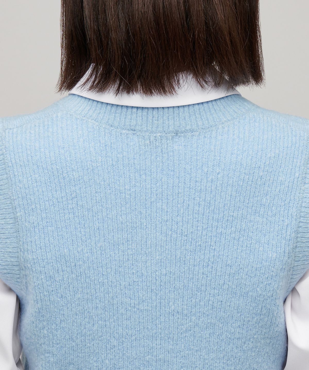 무신사 스탠다드 우먼(MUSINSA STANDARD WOMAN) 우먼즈 소프트 부클 리브드 크롭 베스트 [스카이 블루]