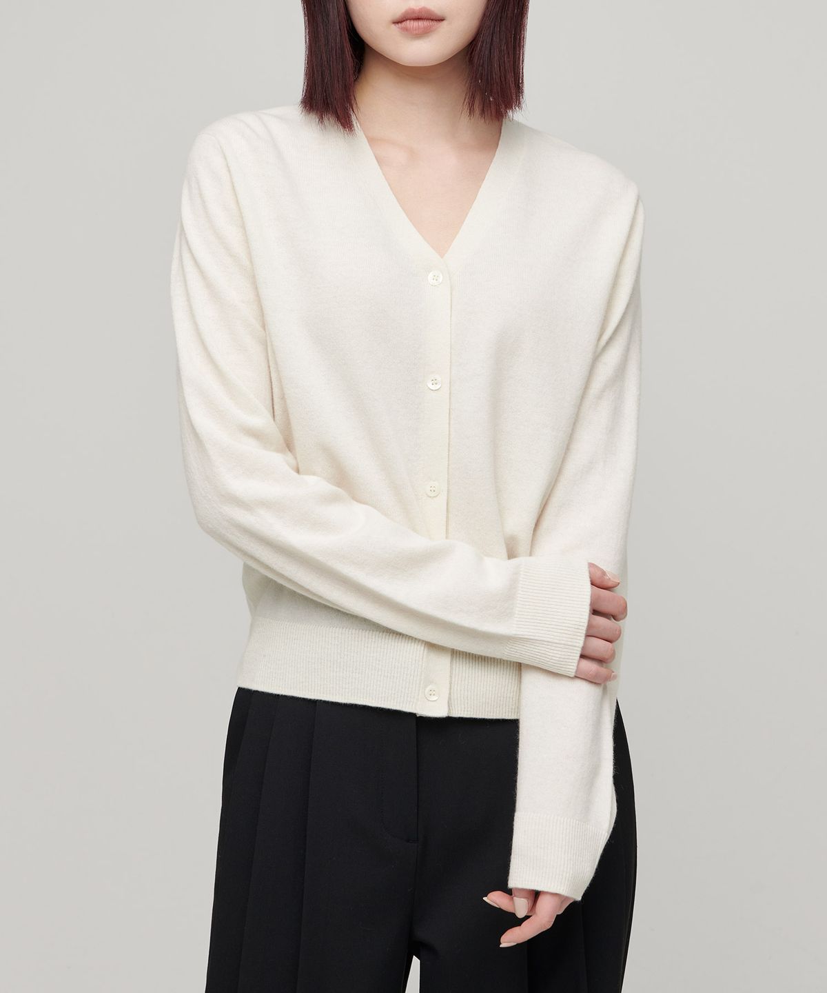 무신사 스탠다드 우먼(MUSINSA STANDARD WOMAN) 우먼즈 램스울 가디건 [아이보리]