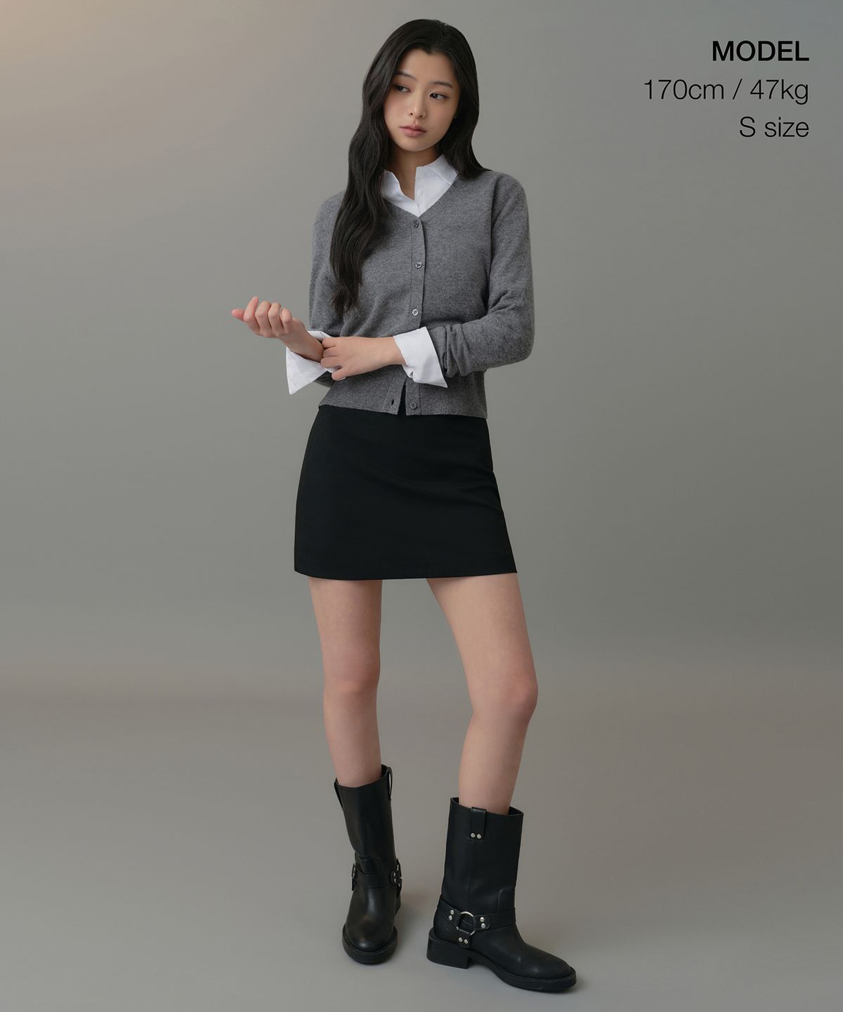 무신사 스탠다드 우먼(MUSINSA STANDARD WOMAN) 우먼즈 램스울 가디건 [미디엄 그레이]