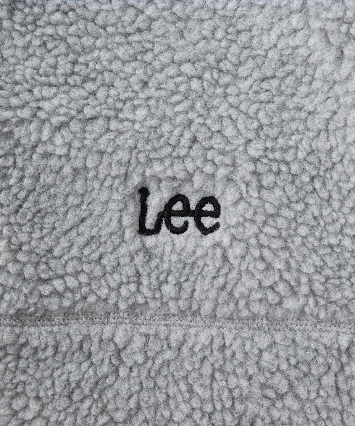 리(LEE) 트위치로고 리버서블 보아 플리스 하이넥 집업 자켓 그레이