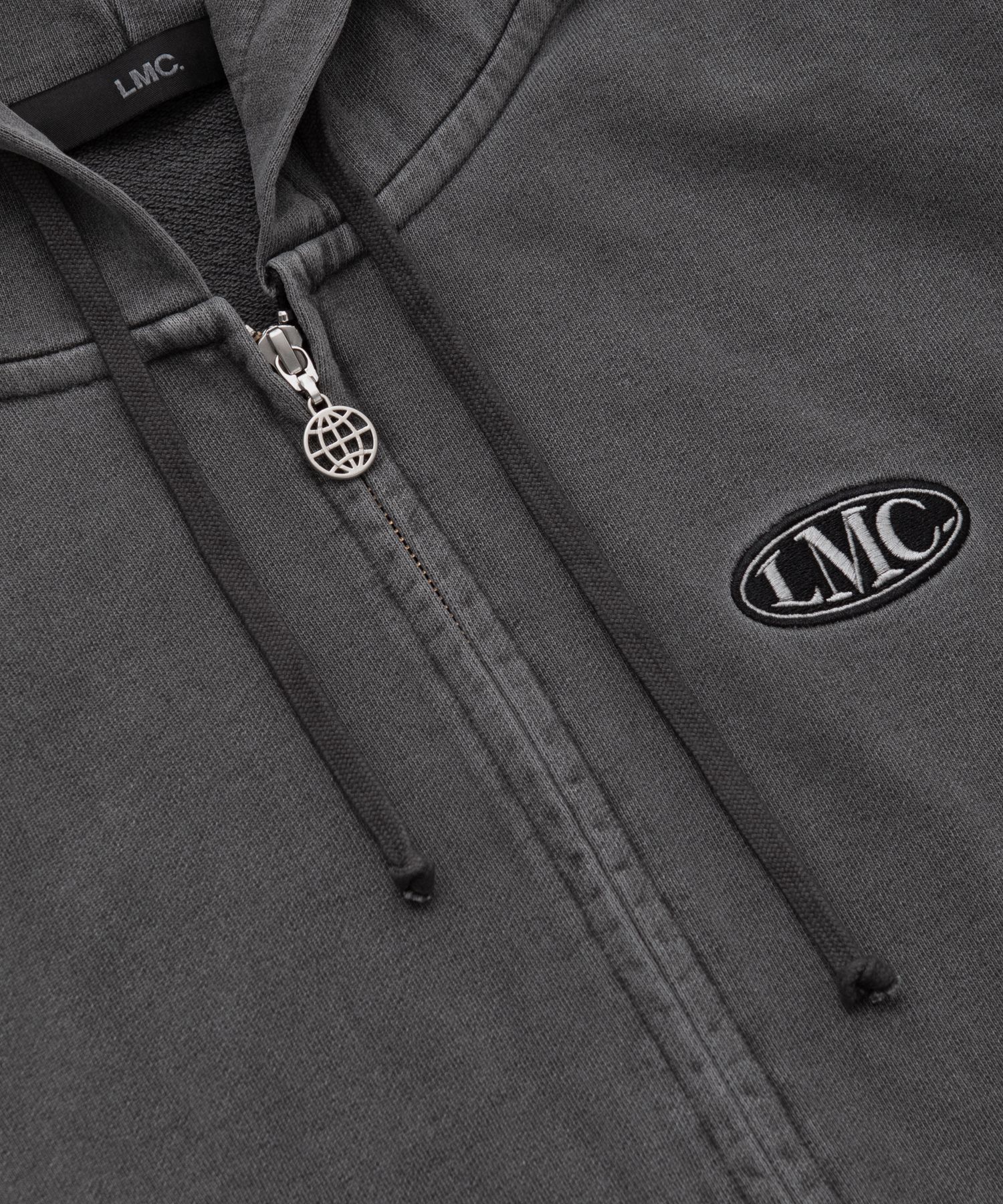 [ LMC]★OVAL OVERDYED ZIP-UP HOODIE MUSINSA | LMC LMC OVERDYED OVAL ZIP-UP HOODIE black