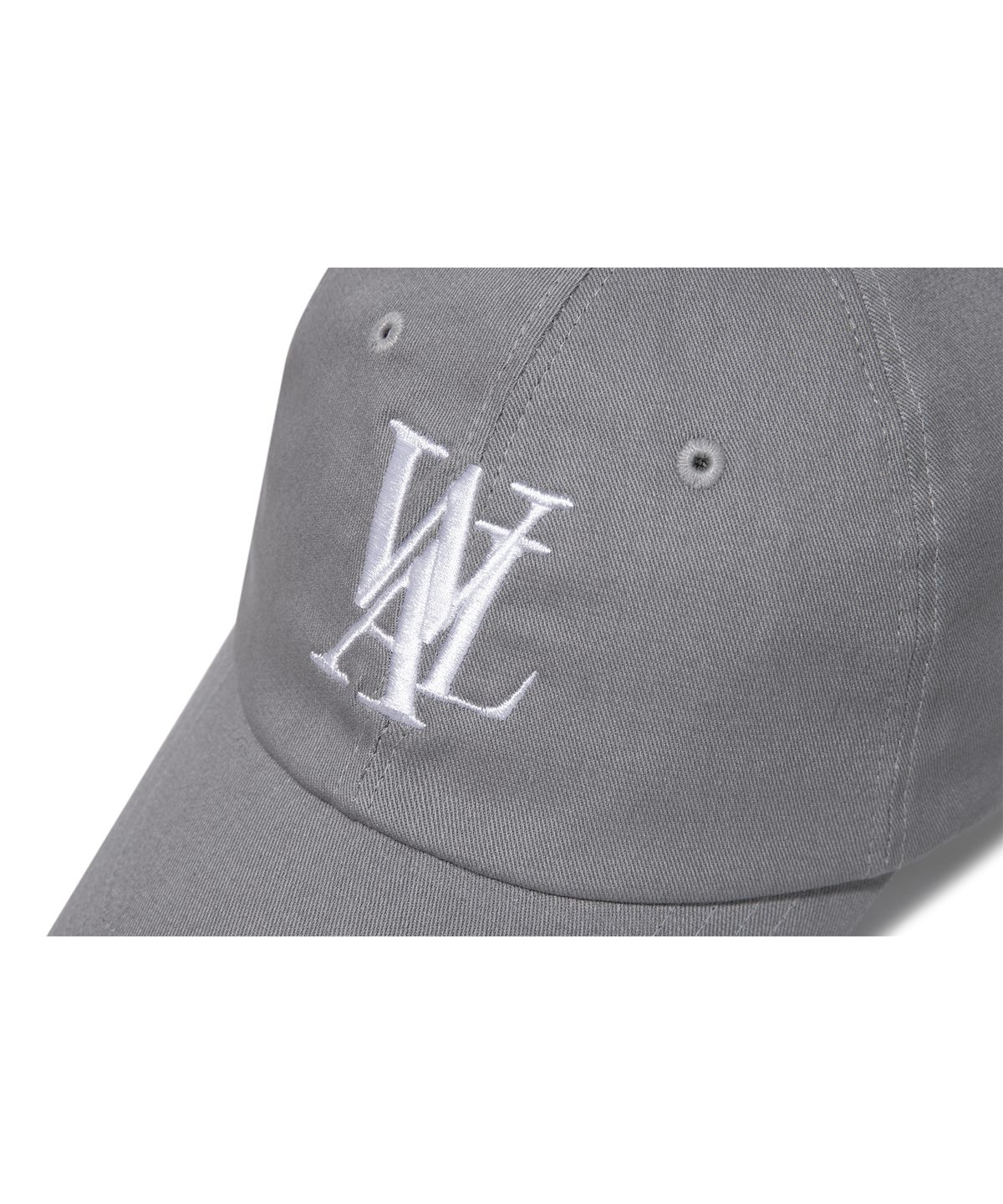 우알롱(WOOALONG) Signature Logo ball cap - DUSTY GREY