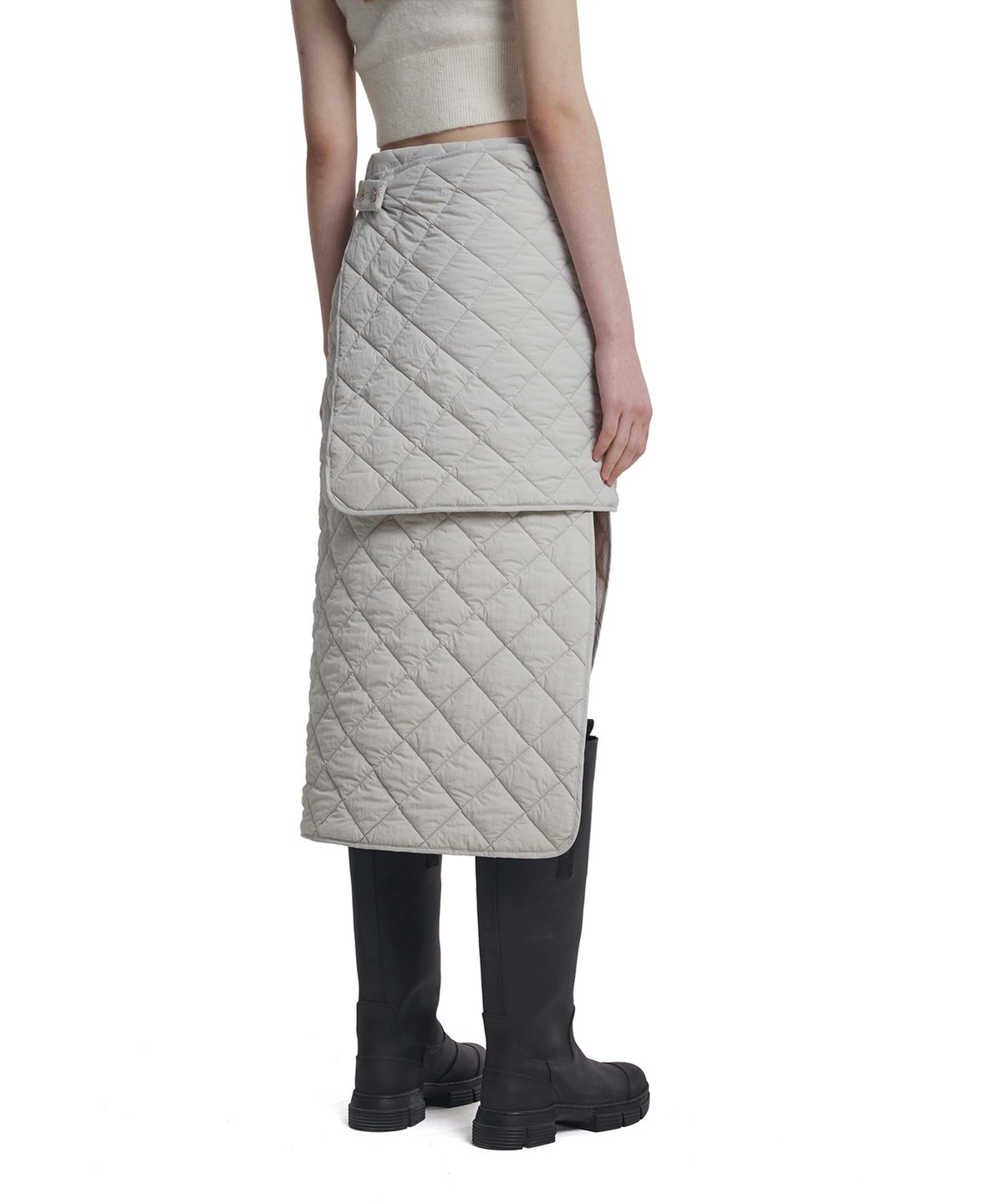 트렁크프로젝트(TRUNK PROJECT) Detachable Quilted Skirt_White