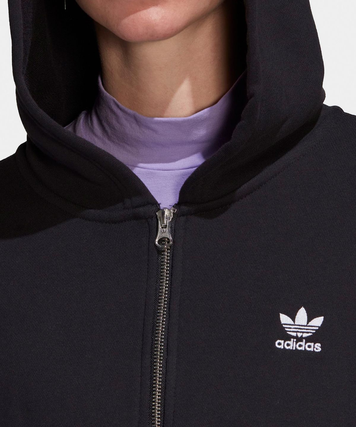 아디다스(ADIDAS) 클래식 집업 후디 - 블랙 / HM2130