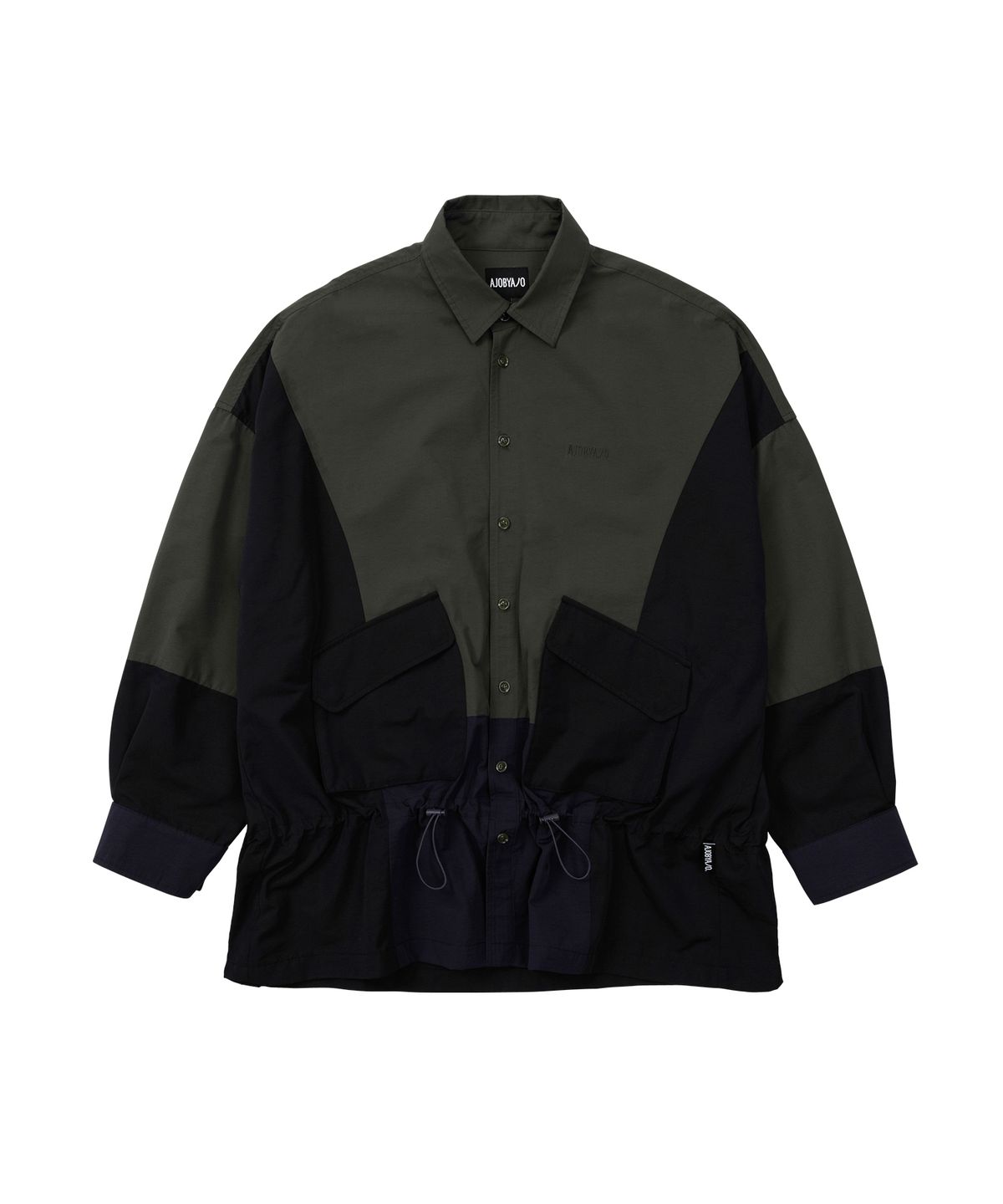 아조바이아조(AJOBYAJO) Nylon String Oversized Shirt [KHAKI]
