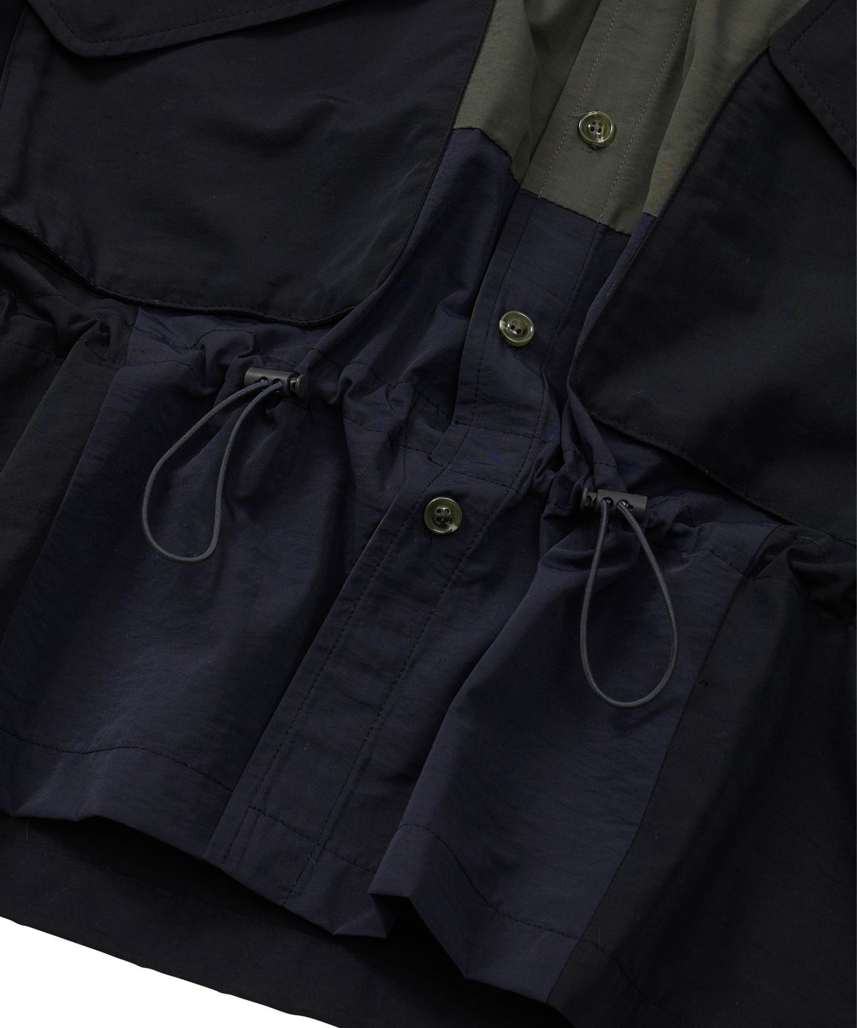 아조바이아조(AJOBYAJO) Nylon String Oversized Shirt [KHAKI]