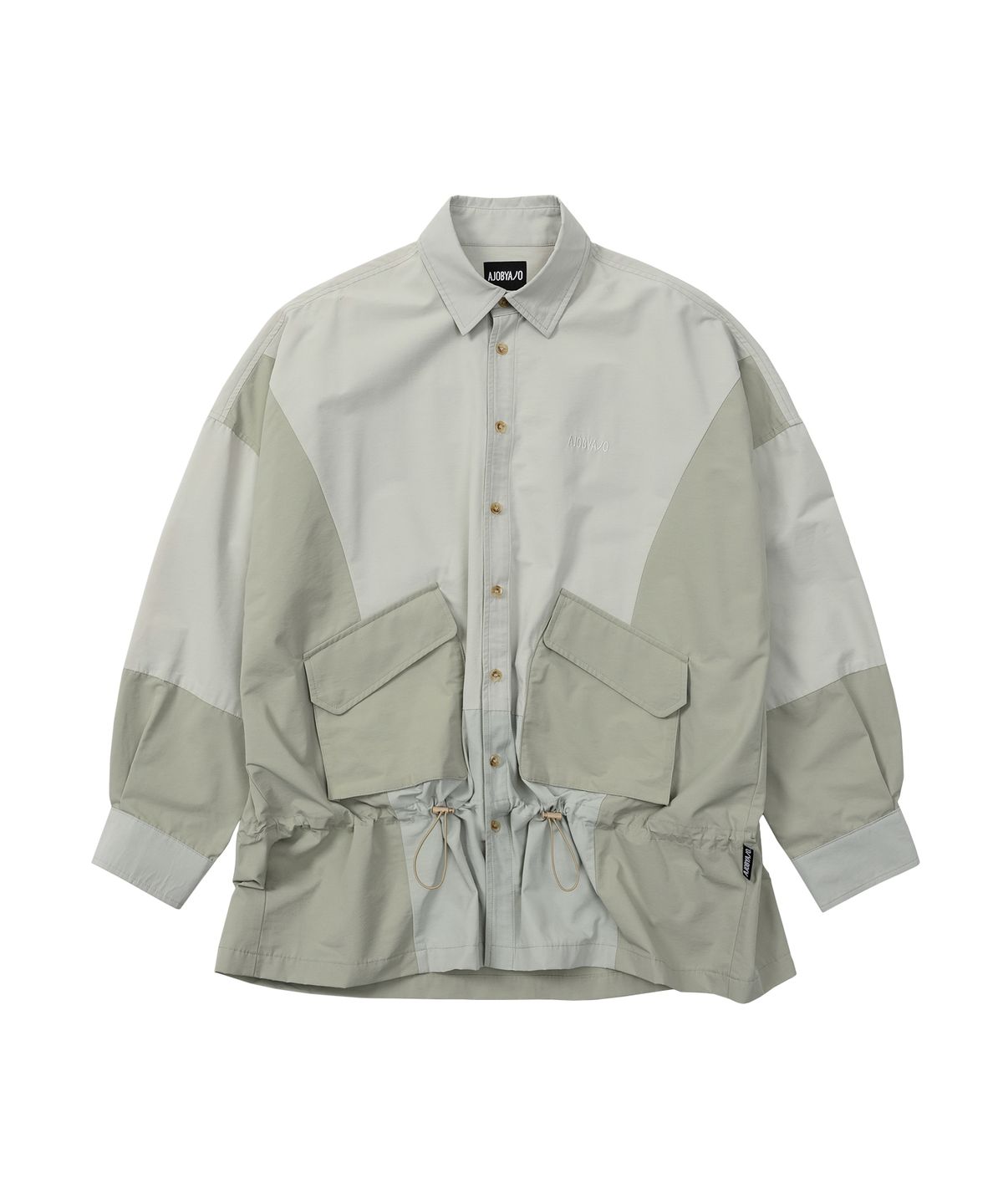 아조바이아조(AJOBYAJO) Nylon String Oversized Shirt [LIGHT GREY]