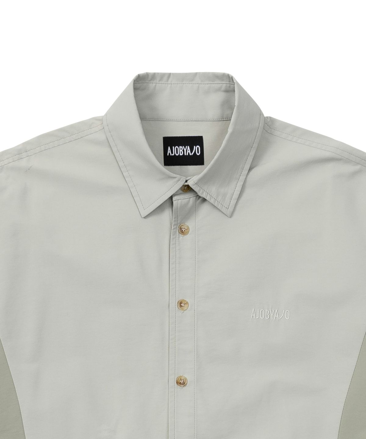 아조바이아조(AJOBYAJO) Nylon String Oversized Shirt [LIGHT GREY]