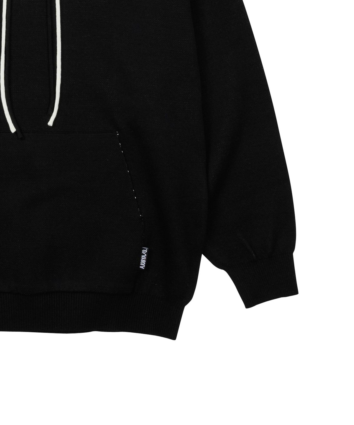 아조바이아조(AJOBYAJO) Crying Boy Cotton Knit Hoodie [BLACK]