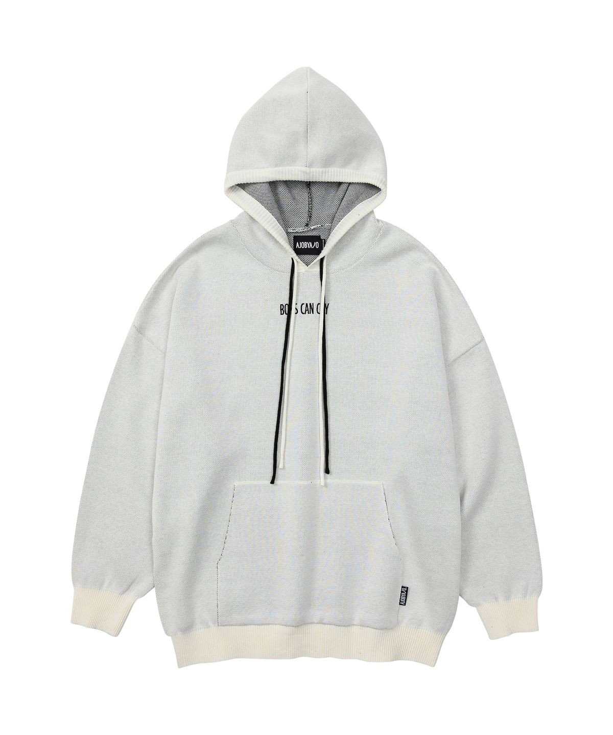 아조바이아조(AJOBYAJO) Crying Boy Cotton Knit Hoodie [IVORY]
