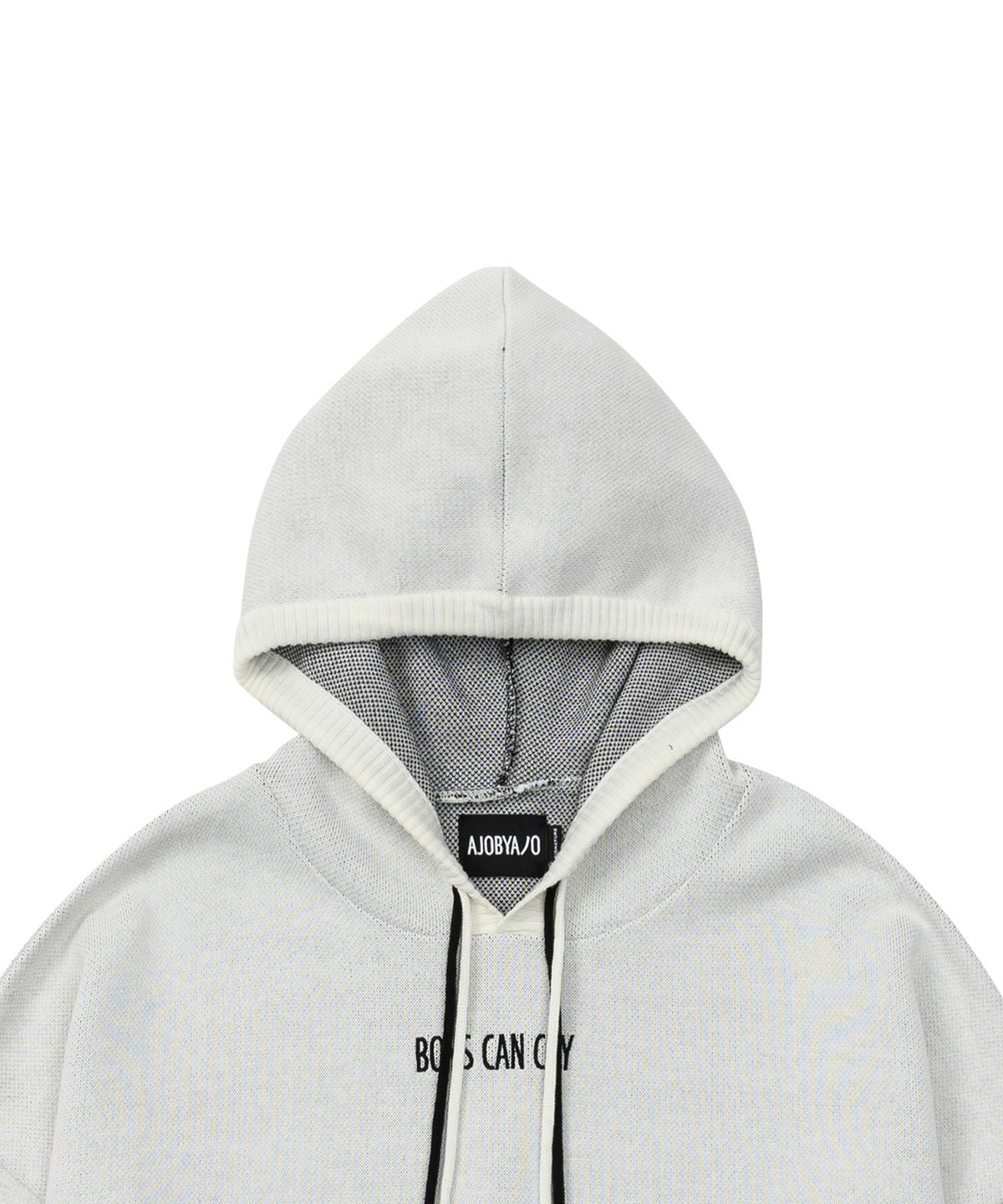 아조바이아조(AJOBYAJO) Crying Boy Cotton Knit Hoodie [IVORY]