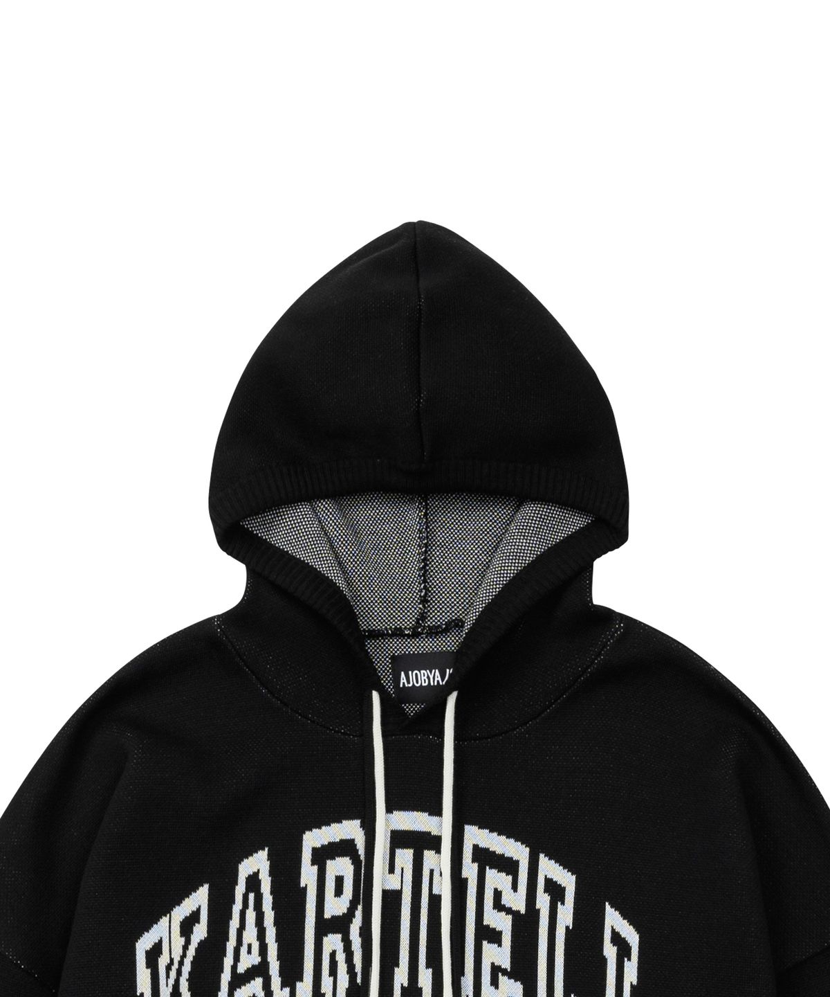 아조바이아조(AJOBYAJO) Seoul Kartell Cotton Knit Hoodie [BLACK]