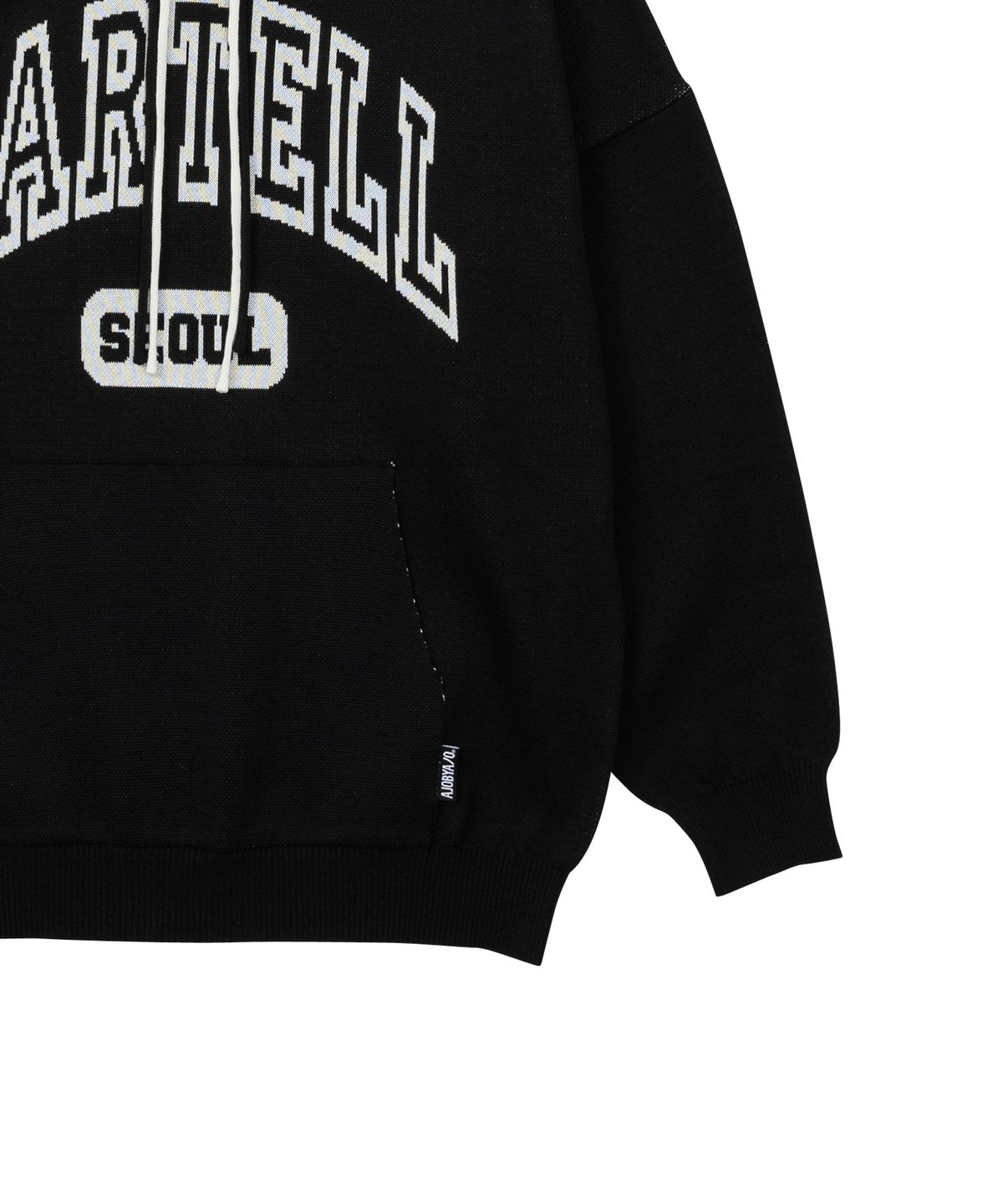 아조바이아조(AJOBYAJO) Seoul Kartell Cotton Knit Hoodie [BLACK]