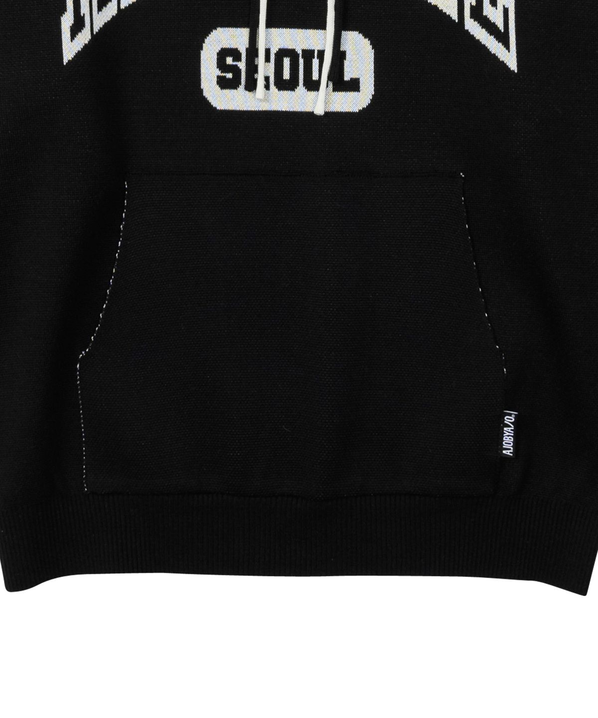 아조바이아조(AJOBYAJO) Seoul Kartell Cotton Knit Hoodie [BLACK]