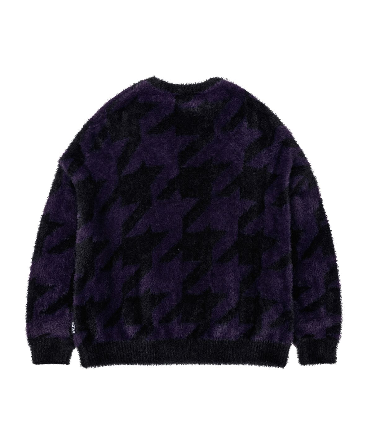 아조바이아조(AJOBYAJO) Houndstooth Check Oversized Sweater [PURPLE]