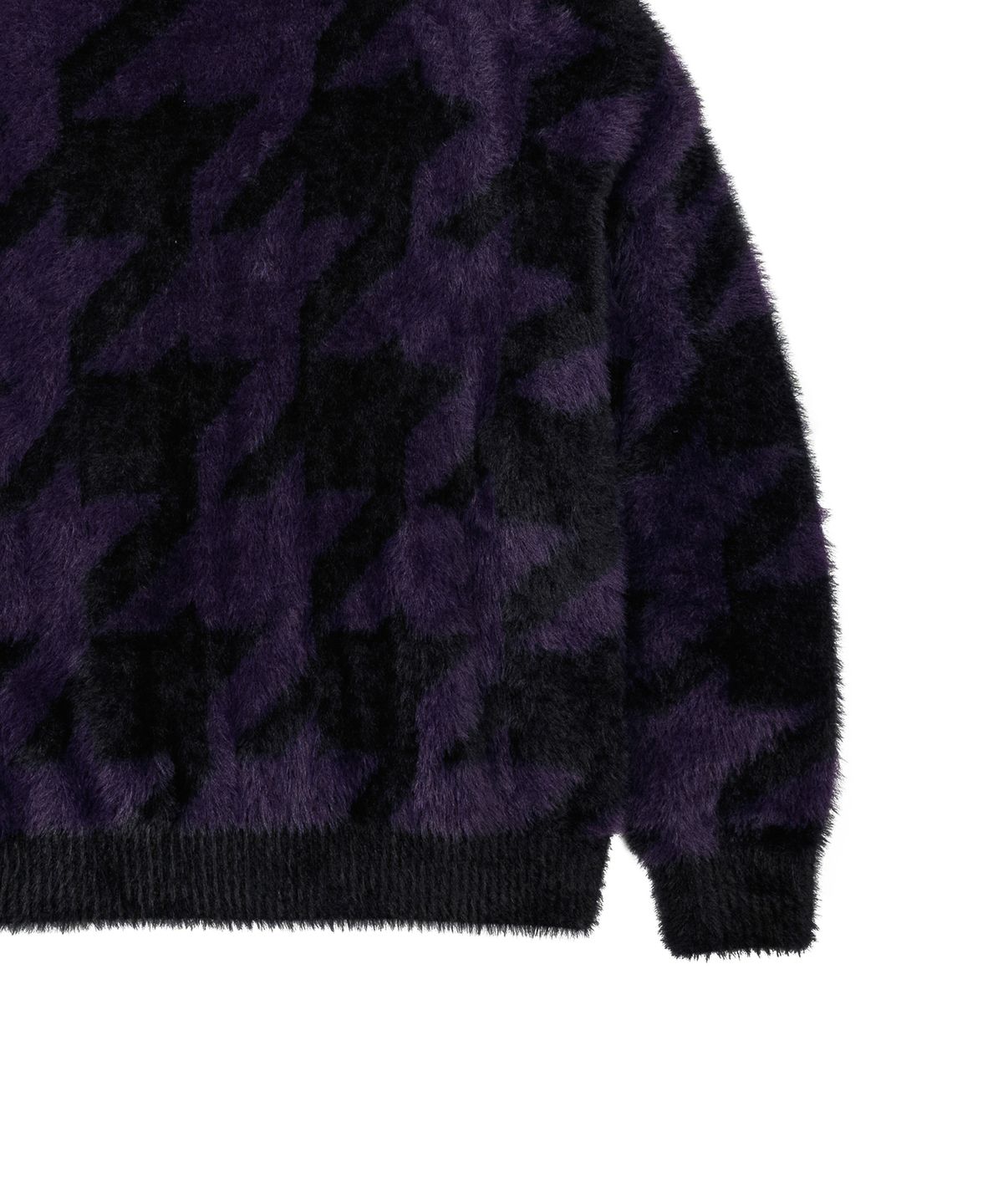 아조바이아조(AJOBYAJO) Houndstooth Check Oversized Sweater [PURPLE]