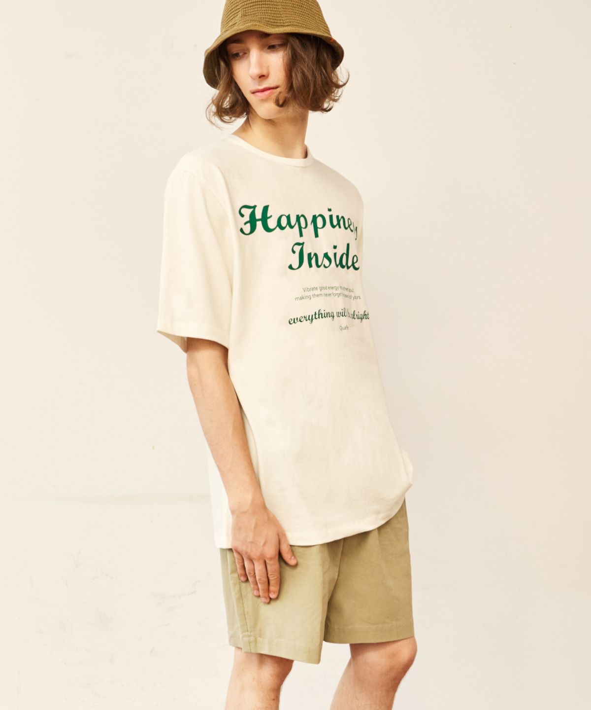 꾸아페(QUAFE) [UNISEX] HAPPINESS INSIDE T-SHIRT