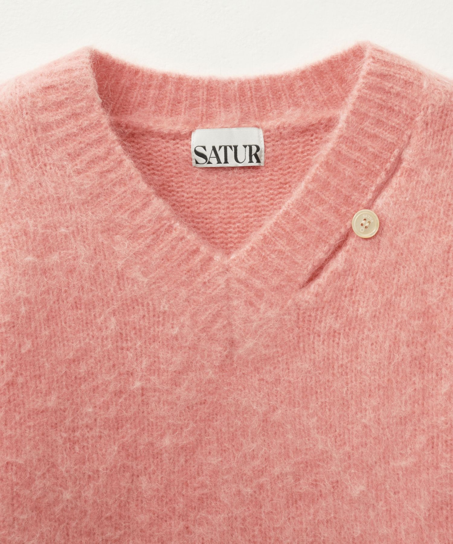 MUSINSA公式 | SATUR Essen Two Tone Mohair Pullover Knit Pink 