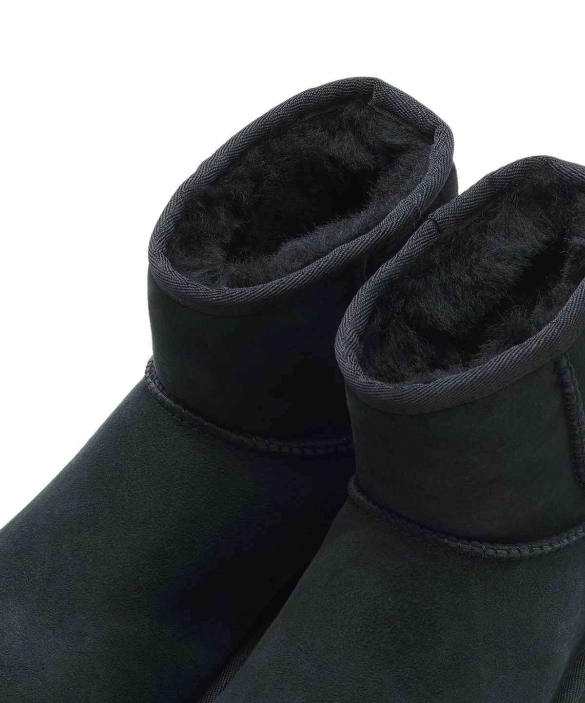 어그(UGG) [WOMEN] 오버로크 스티치 미니 부츠 (클래식 미니 ll) - 블랙 / 1016222BLK