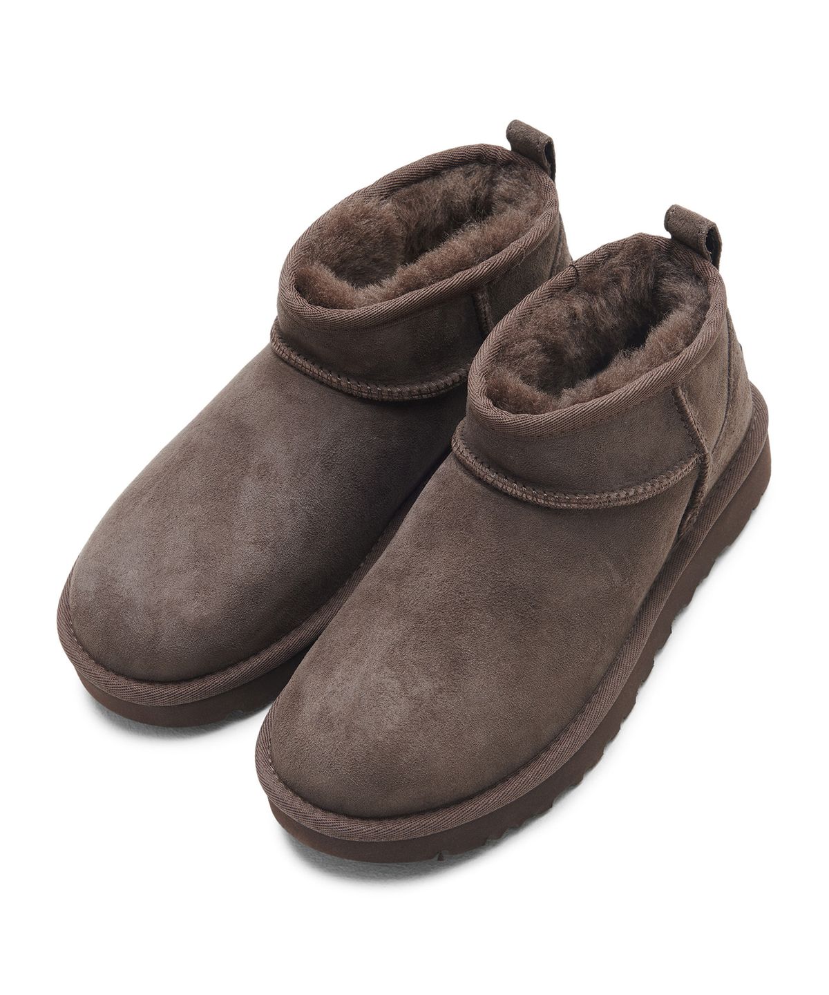 어그(UGG) UGG 스웨이드 레더 미니 부츠 (클래식 울트라 미니) W - 번트 시더 / 1116109BCDR