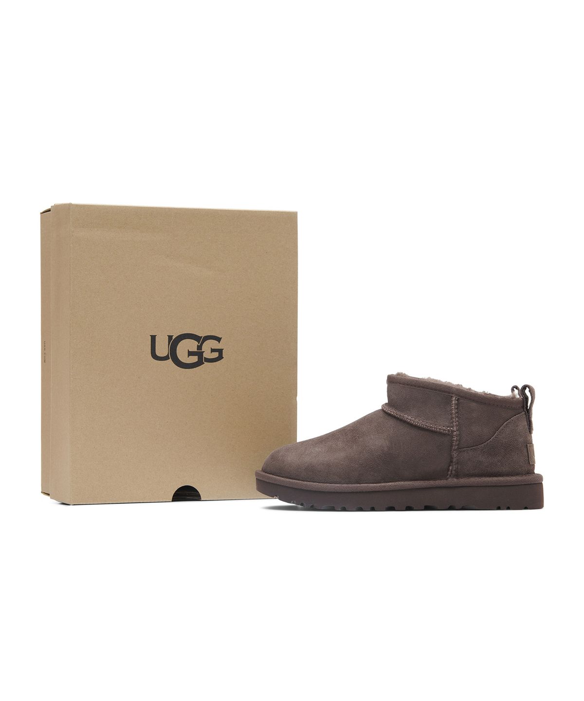 어그(UGG) UGG 스웨이드 레더 미니 부츠 (클래식 울트라 미니) W - 번트 시더 / 1116109BCDR