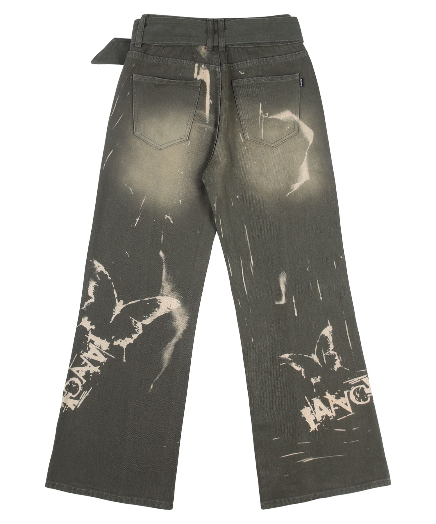 ◆NASTY FANCY CLUB◆ NF belt point denim pants PURPLEF22ZC83 FANCY CLUB | BELT POINT DENIM PANTS - 스타일리시 퍼플