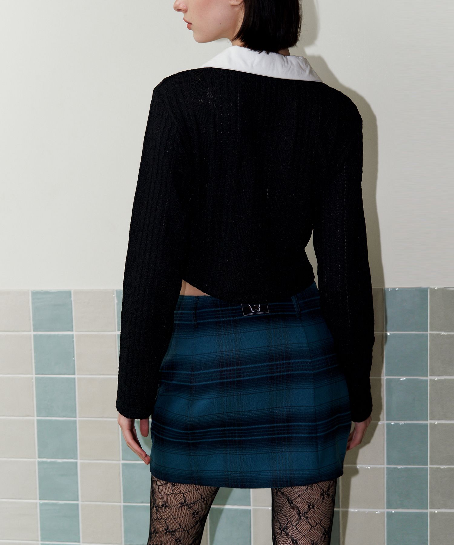 ☆NASTY FANCY CLUB☆ NF CHECK PRINT MINI SKIRT GREEN MUSINSA | FANCY CLUB [NF] Check Print Mini Skirt (GREEN)_