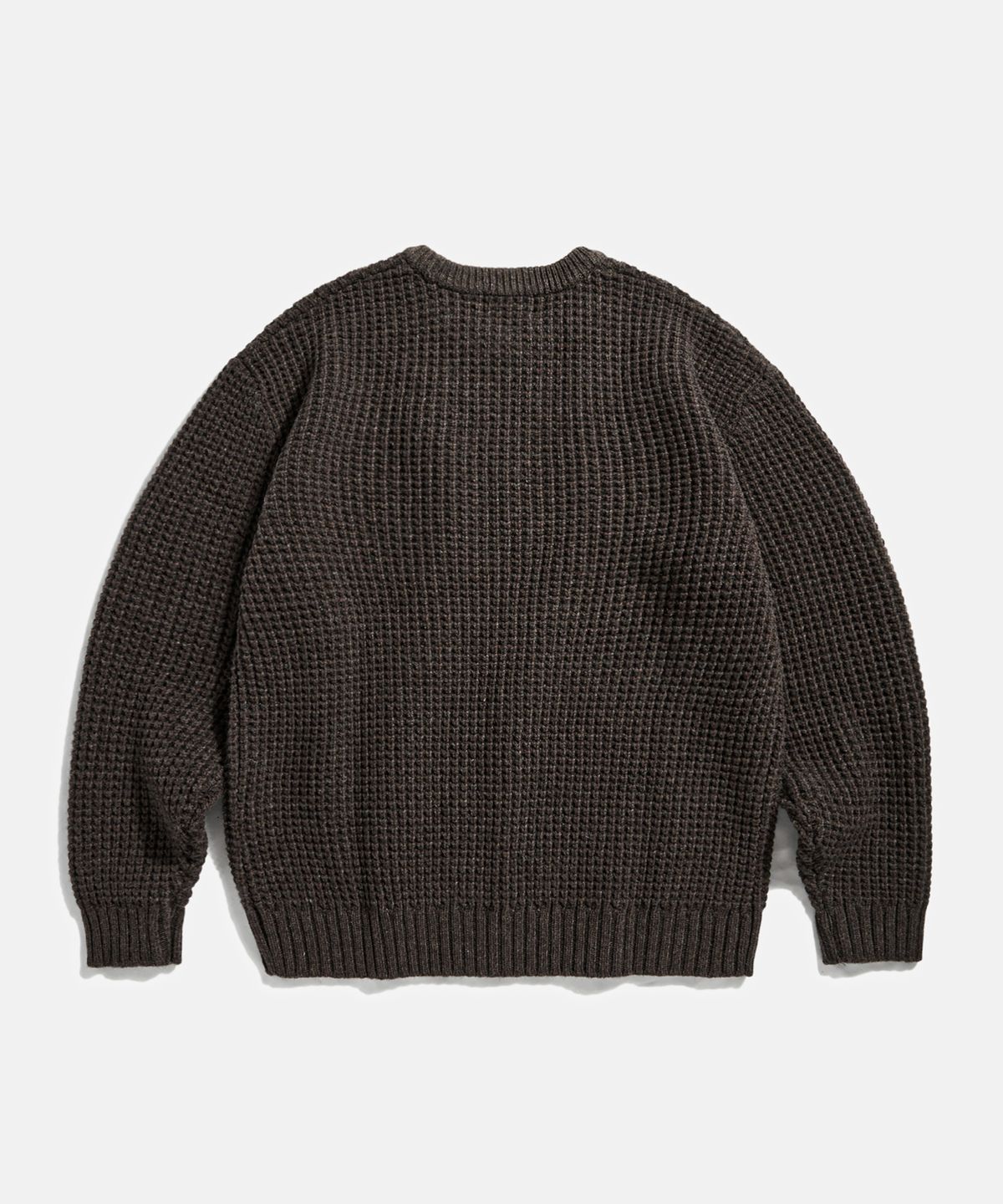 에스피오나지(ESPIONAGE) Heavyweight Waffle Knit Sweater Mocha