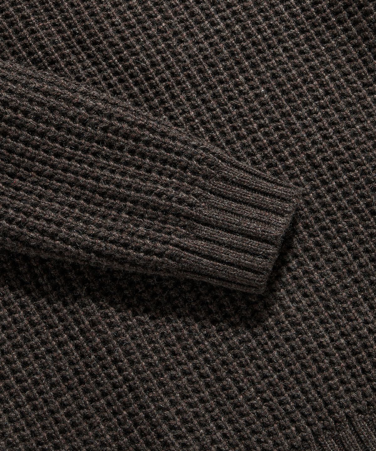 에스피오나지(ESPIONAGE) Heavyweight Waffle Knit Sweater Mocha