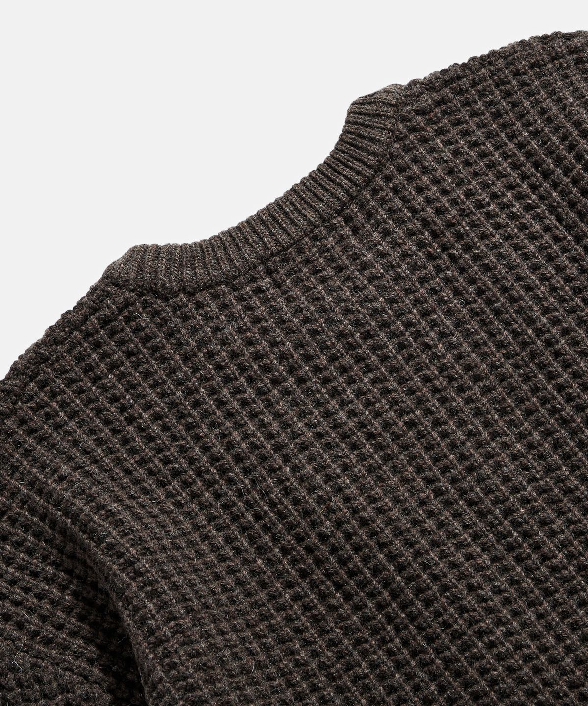 에스피오나지(ESPIONAGE) Heavyweight Waffle Knit Sweater Mocha