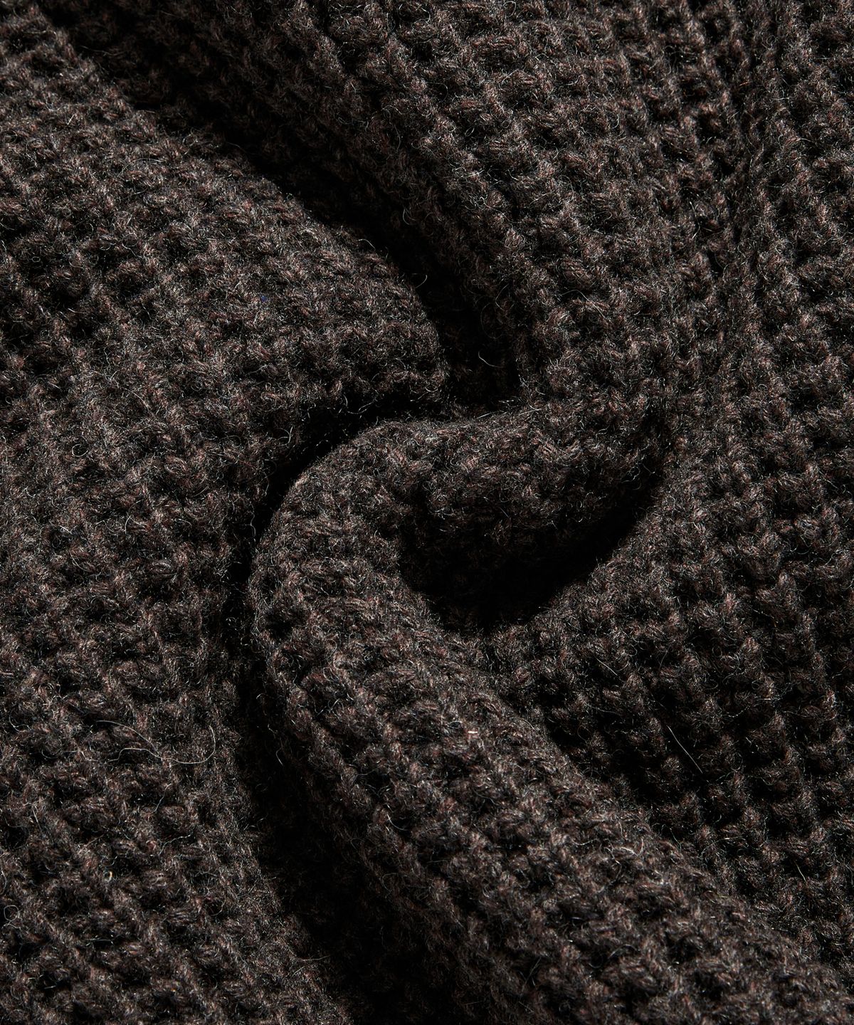 에스피오나지(ESPIONAGE) Heavyweight Waffle Knit Sweater Mocha