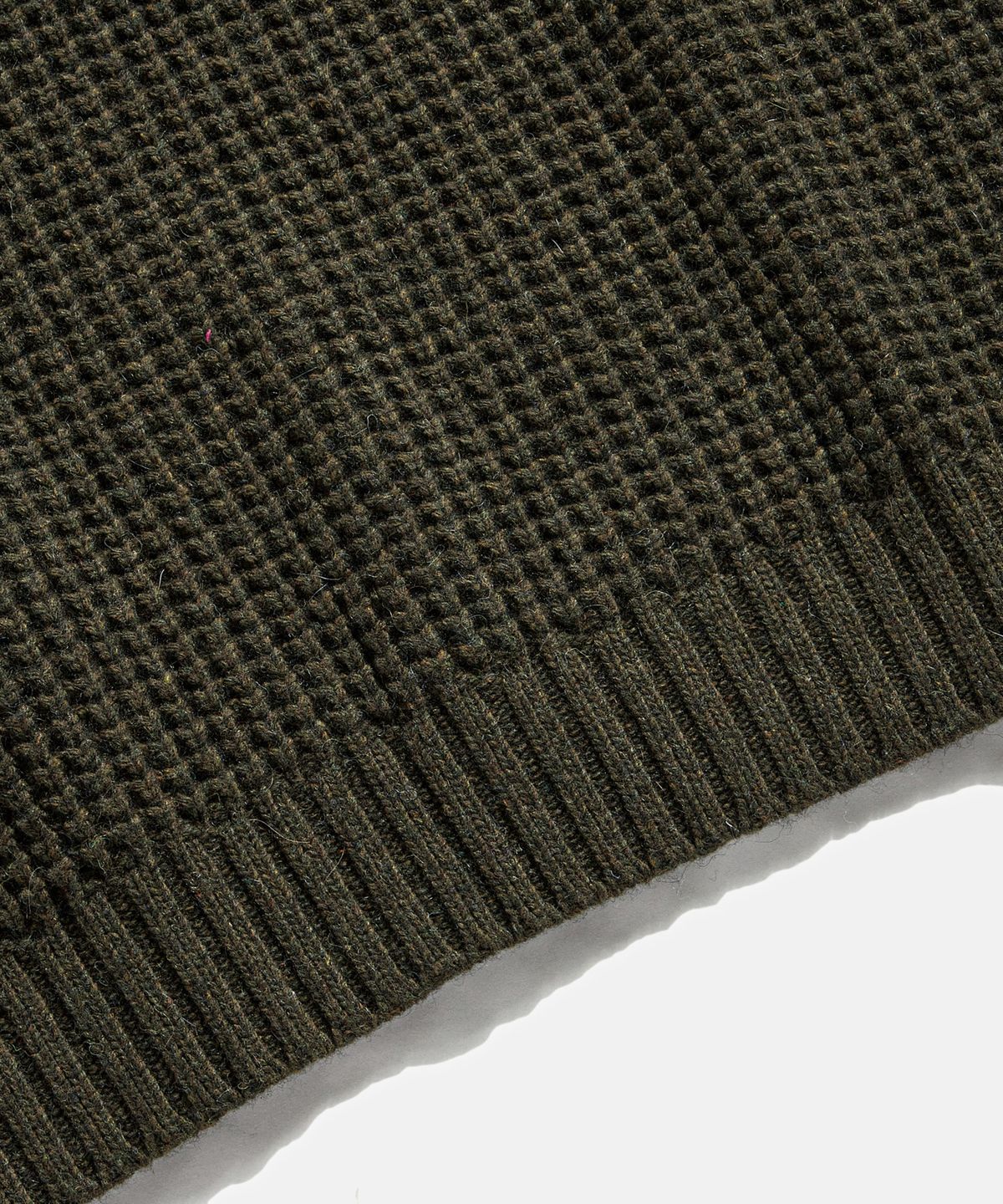 에스피오나지(ESPIONAGE) Heavyweight Waffle Knit Sweater Olive