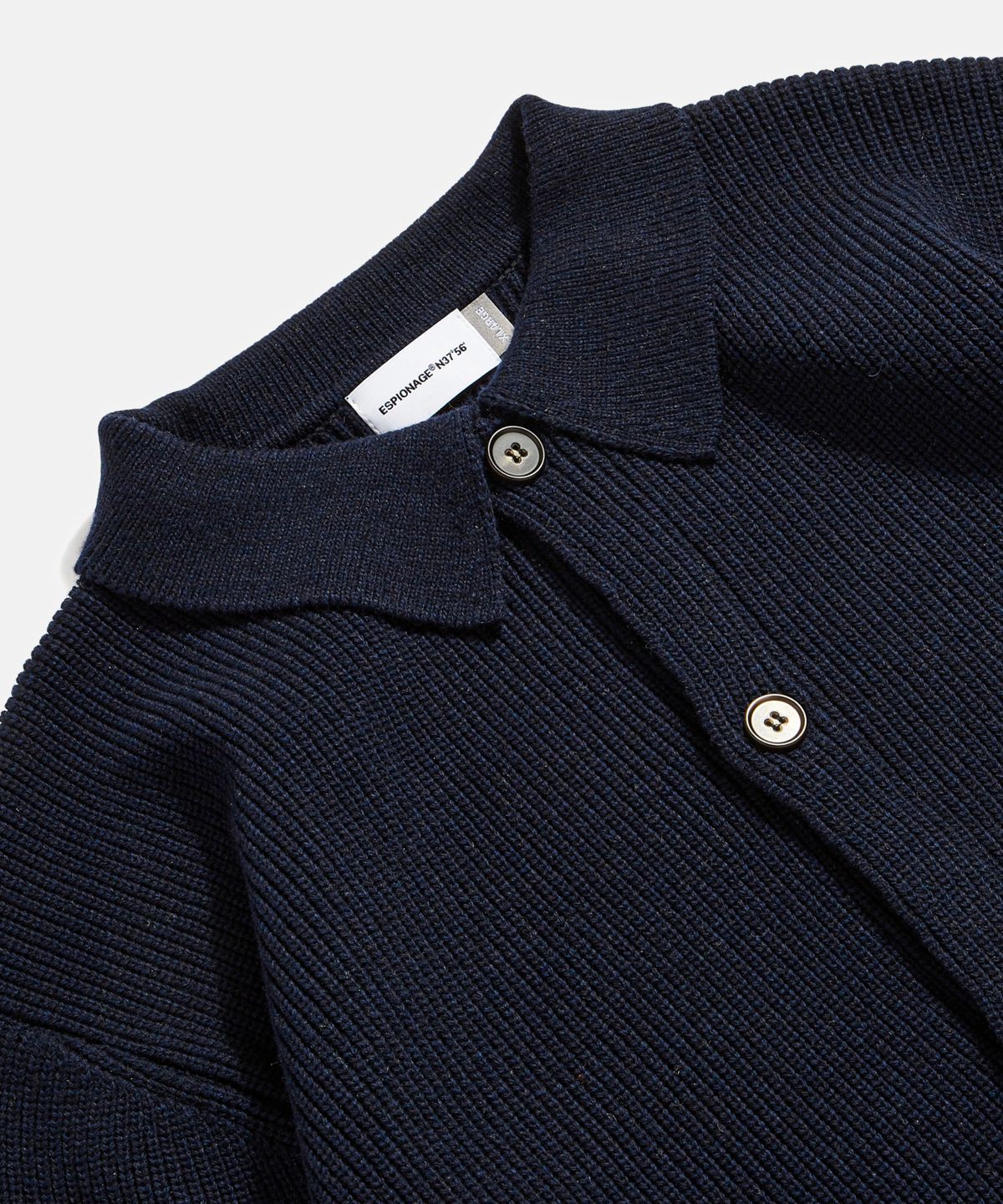 에스피오나지(ESPIONAGE) Miller Collar Heavyweight Cardigan Navy