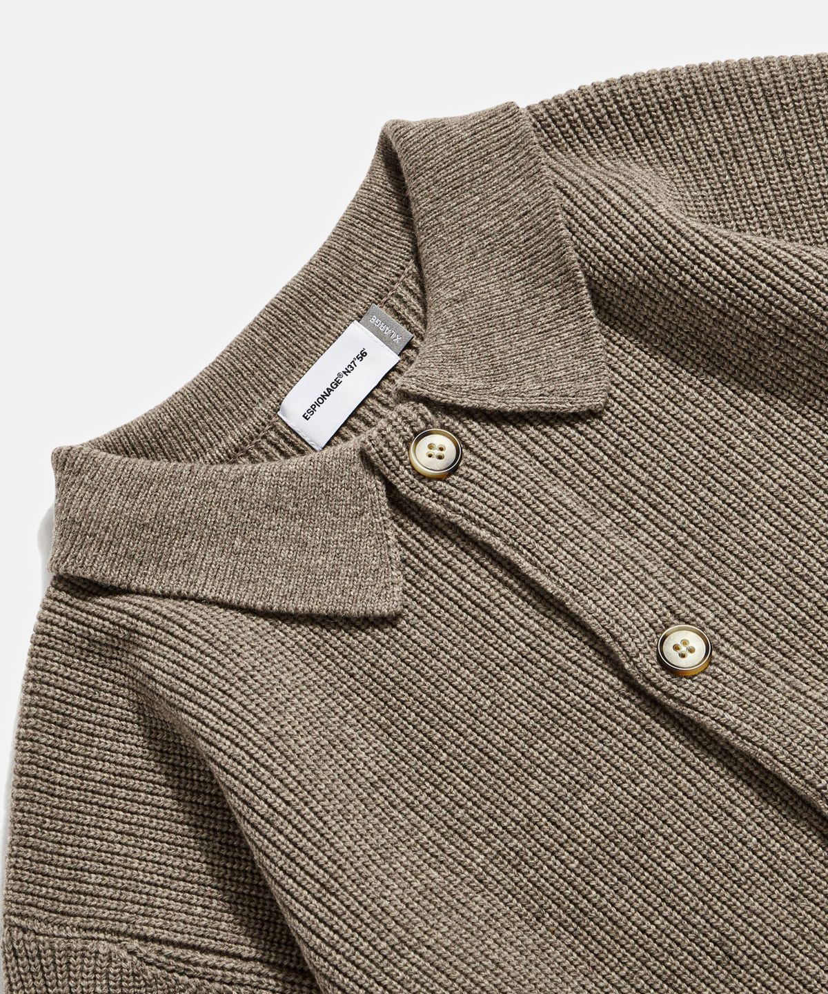 에스피오나지(ESPIONAGE) Miller Collar Heavyweight Cardigan Dust