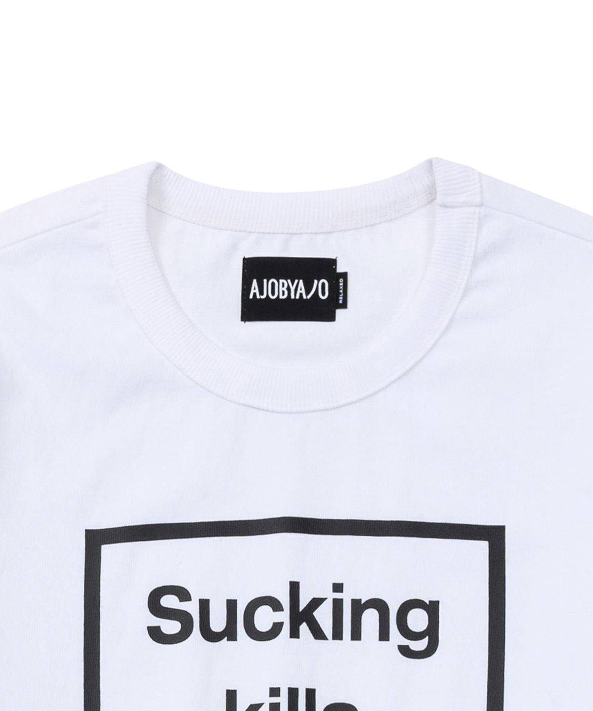 아조바이아조(AJOBYAJO) Warning Long Sleeves T-Shirt [WHITE]