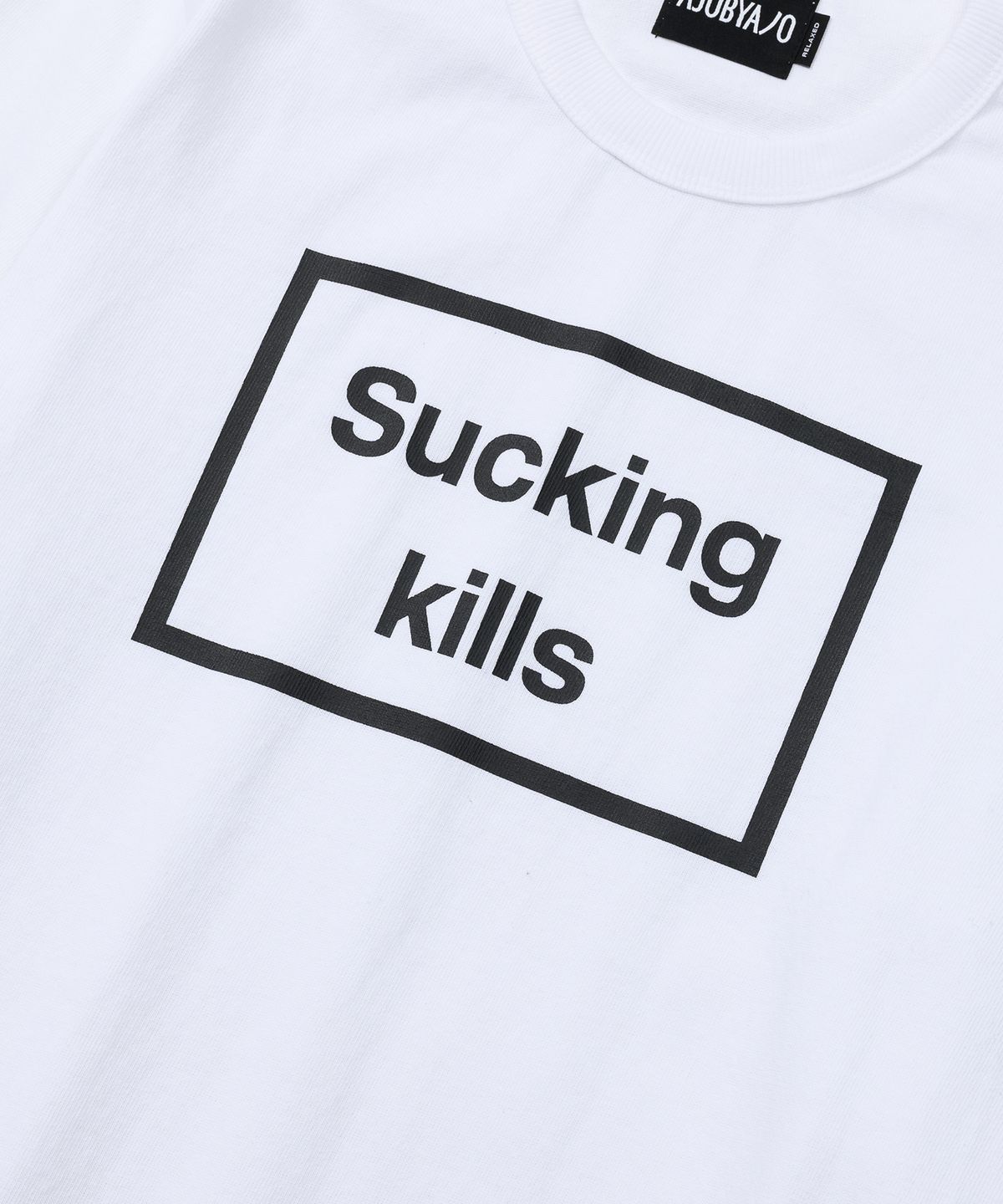 아조바이아조(AJOBYAJO) Warning Long Sleeves T-Shirt [WHITE]