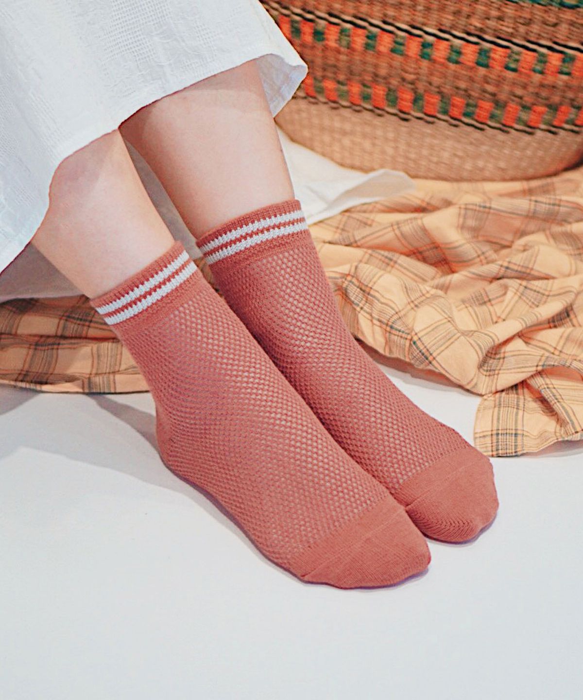 알엔오티(RNOT) [3SET] Sailor Daily Two Line Mesh Socks (6color)