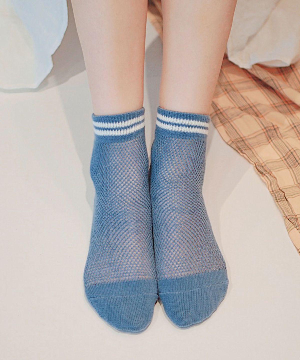 알엔오티(RNOT) [3SET] Sailor Daily Two Line Mesh Socks (6color)