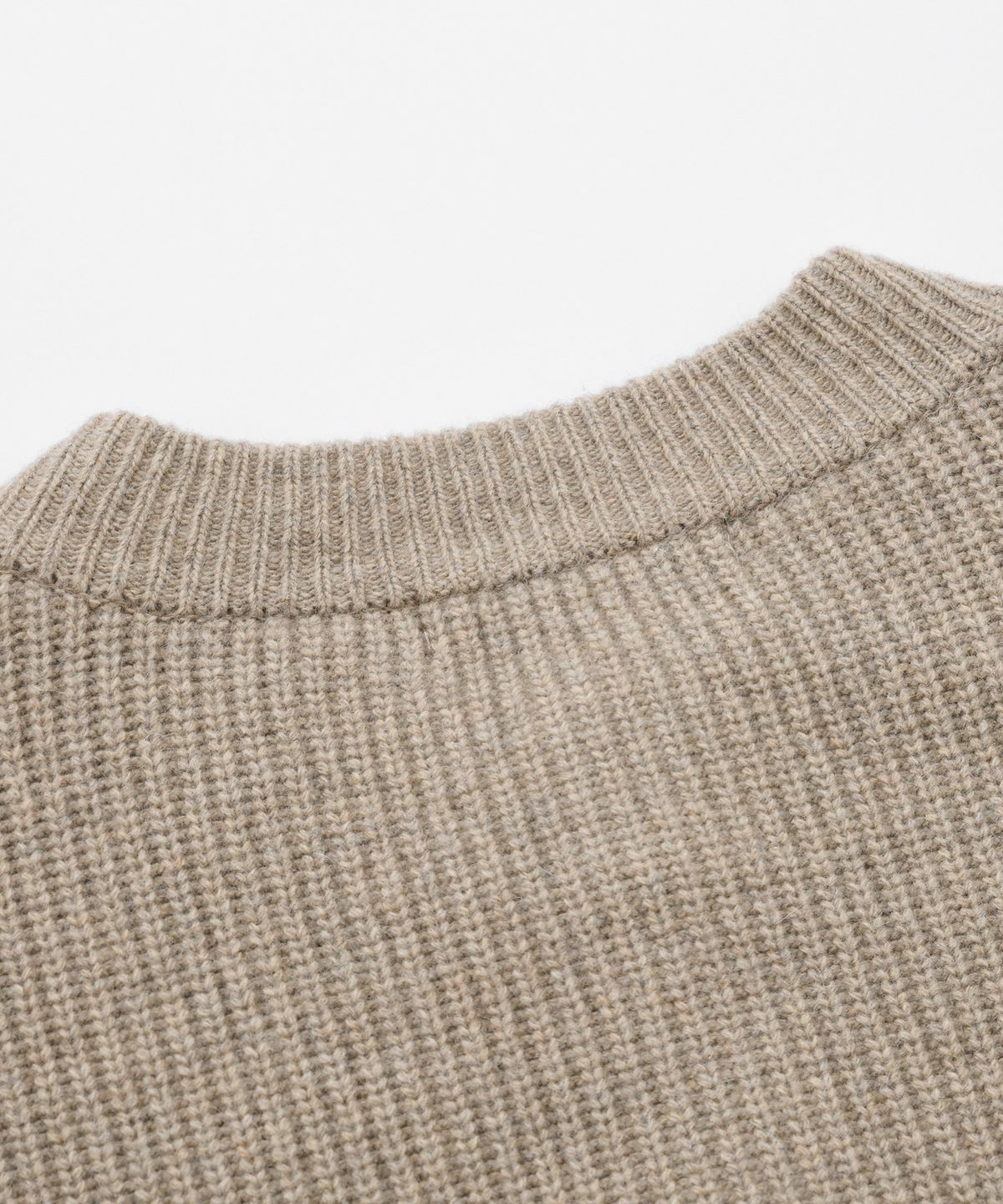 프리즘웍스(FRIZMWORKS) HEAVY WOOL ROUND CARDIGAN _ OATMEAL