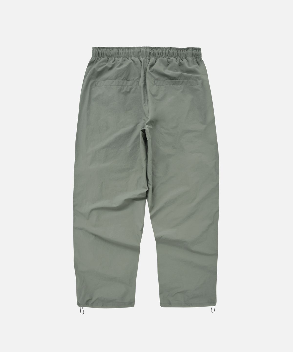 프리즘웍스(FRIZMWORKS) CRISPY NYLON TWO TUCK PANTS _ SAGE GREEN