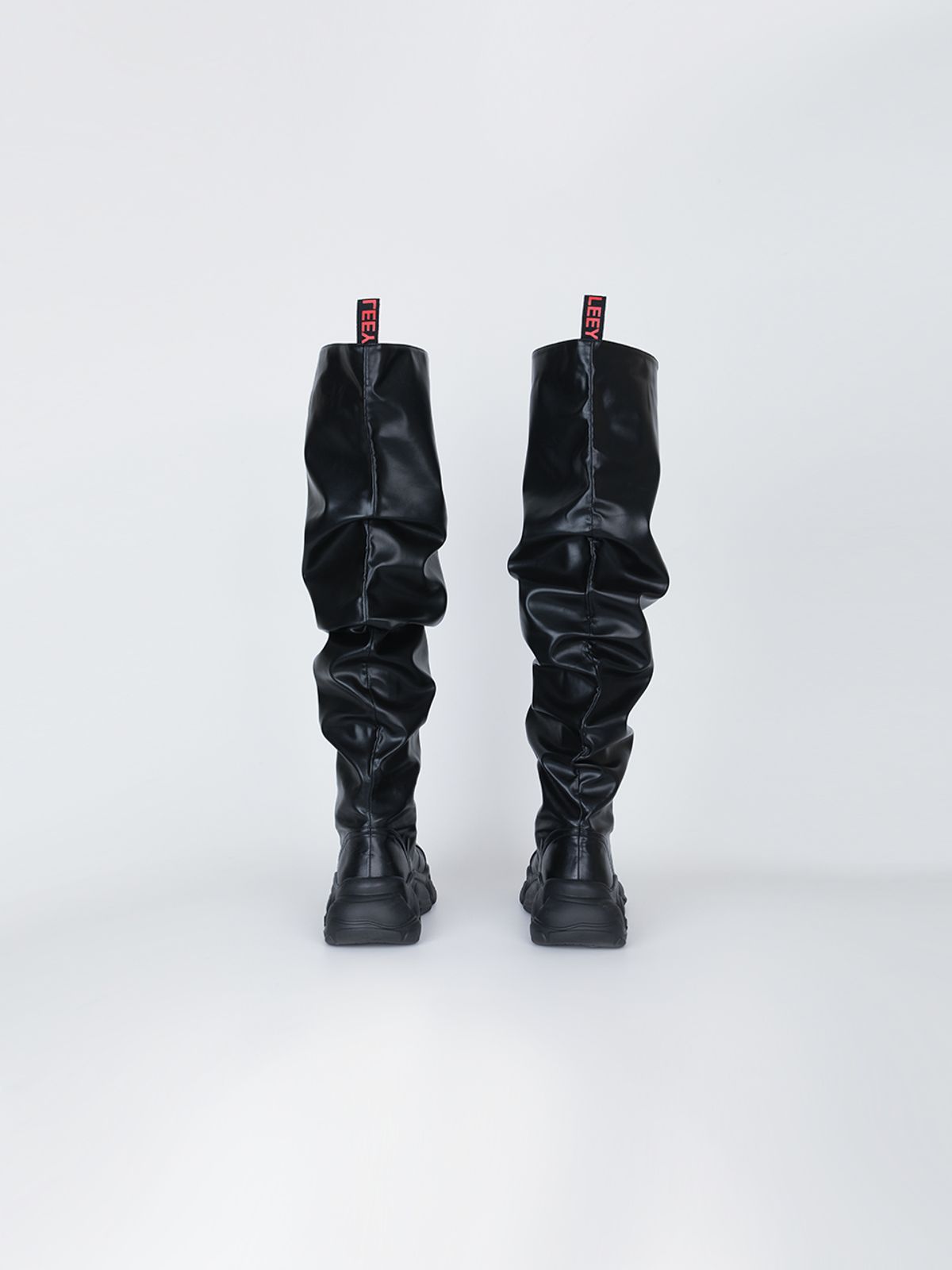 와이이이엘(YEEL) PLATFORM HIGH BOOTS BLACK