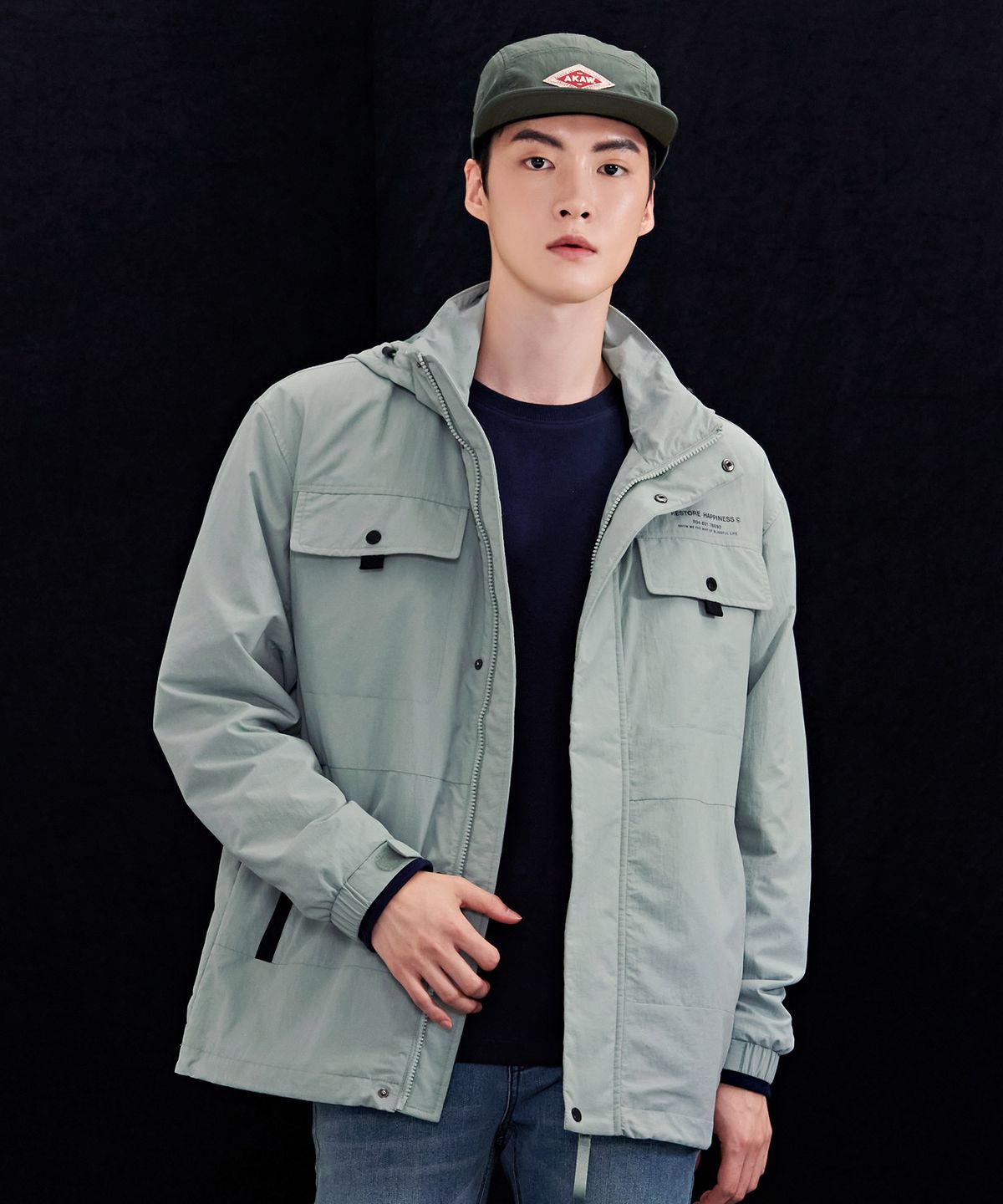 체이스컬트(CHASECULT) 남성 테잎포인트 하이넥 점퍼-BERK4111B0D