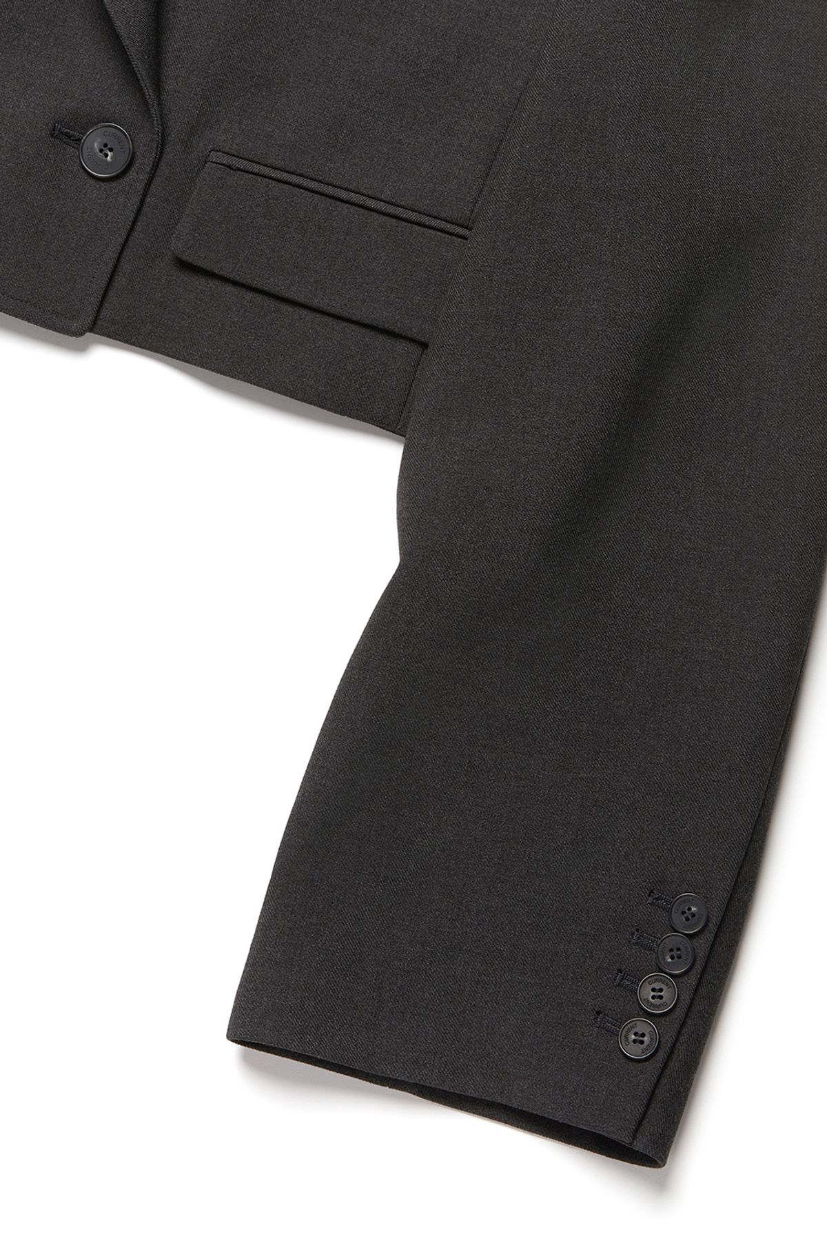 커렌트(CURRENT) CROP DOUBLE JACKET [CHARCOAL]