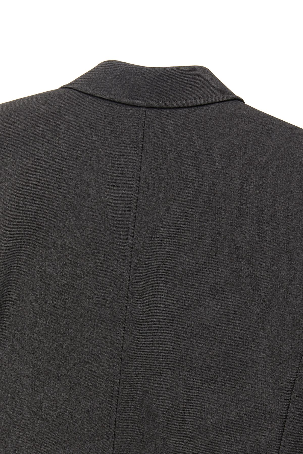 커렌트(CURRENT) CROP DOUBLE JACKET [CHARCOAL]