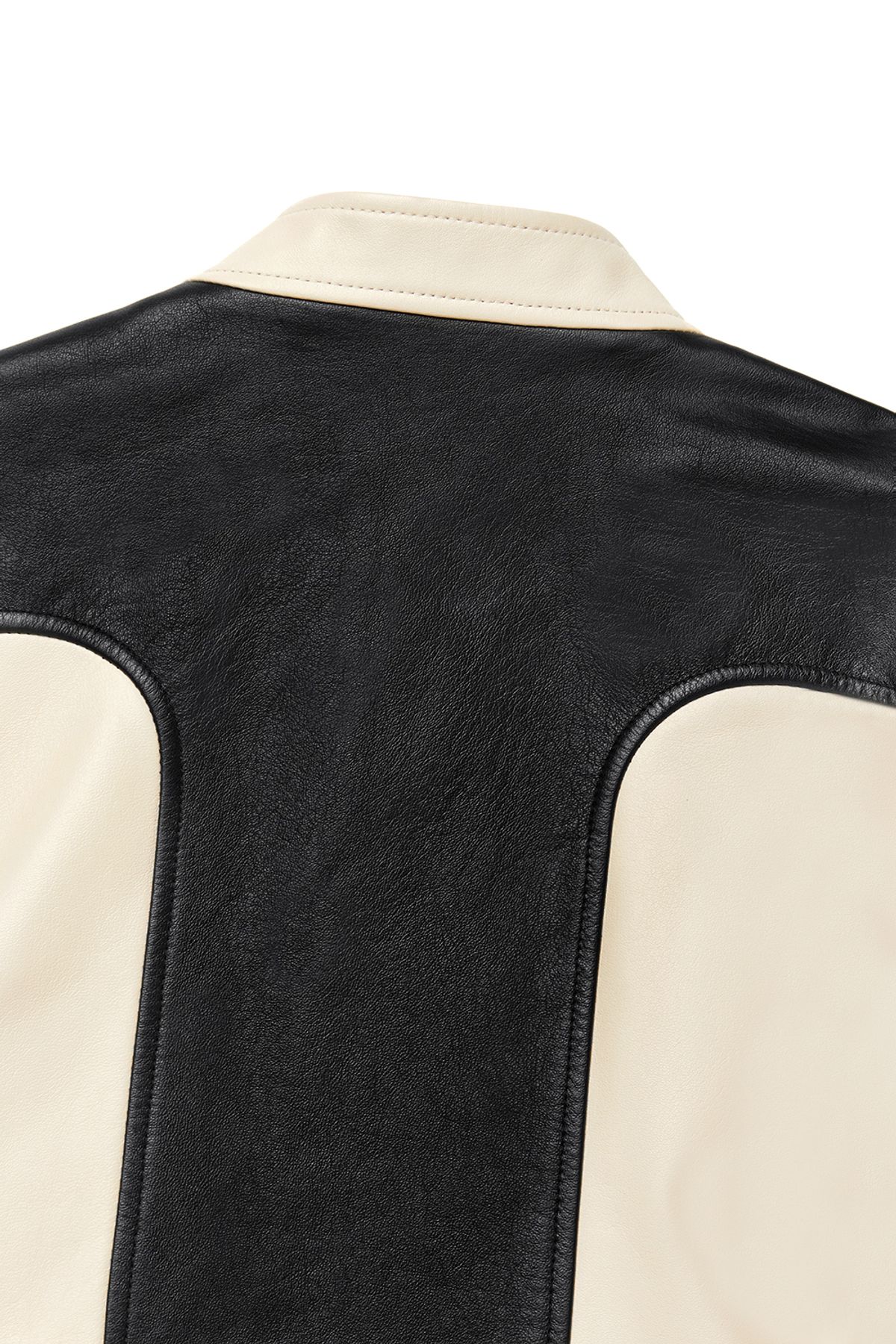 커렌트(CURRENT) LEATHER CAFÉ RACER JACKET [BLACK]