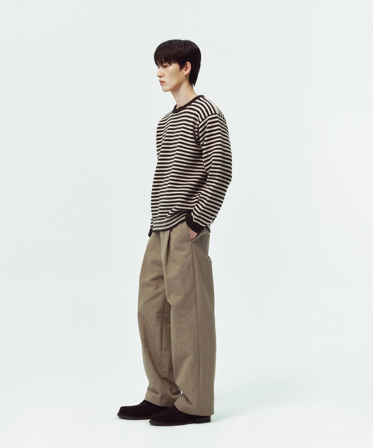 블랭크룸(BLANKROOM) 원 턱 C.N. 팬츠_DUSTY BEIGE