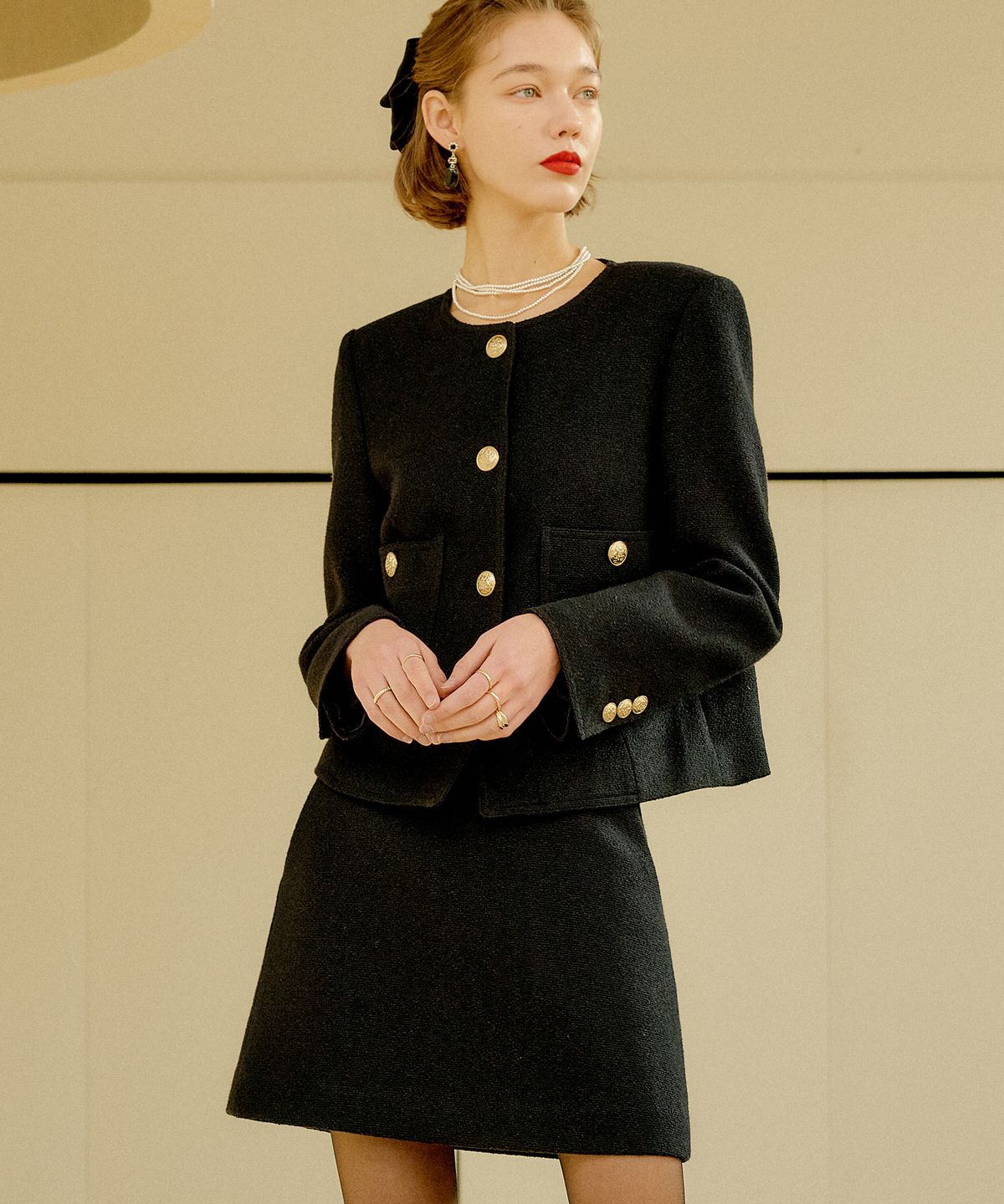 룩캐스트(LOOKAST) 베카 트위드 스커트 / BECCA TWEED SKIRT_6colors