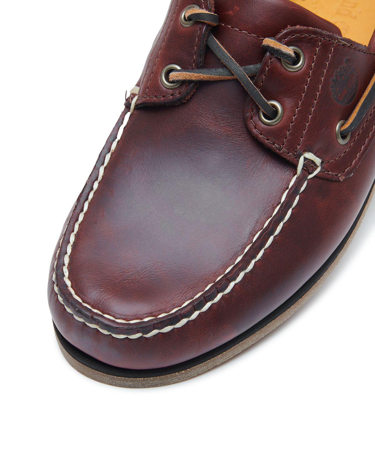 팀버랜드(TIMBERLAND) [ICON] (남성) 클래식 2아이 보트슈즈 - 미드 브라운 풀 그레인 / 25077-214