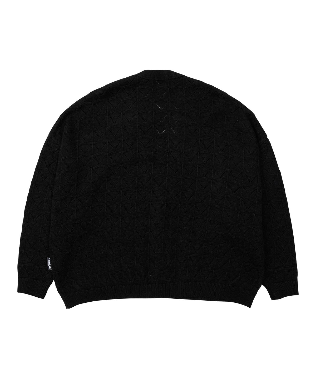 아조바이아조(AJOBYAJO) Clam Patterned Mohair Cardigan [BLACK]