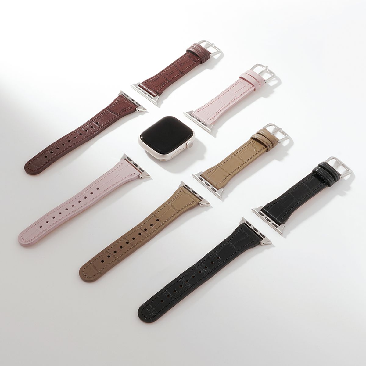 로이드(LLOYD) [애플워치 38-41mm 호환] 크로커 패턴 소가죽 애플워치용 스트랩 LL2S22904P